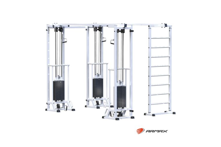 Кроссовер ARMS Биотонус-3 (стек 3х75кг) + шведская стенка AR087.3х2400 