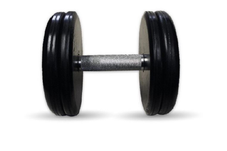 Гантель классик с вращающейся ручкой хром 22 кг MB Barbell MB-FdbEM-B22 