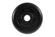 Диск обрезиненный d26мм MB Barbell MB-PltB26 2,5кг черный