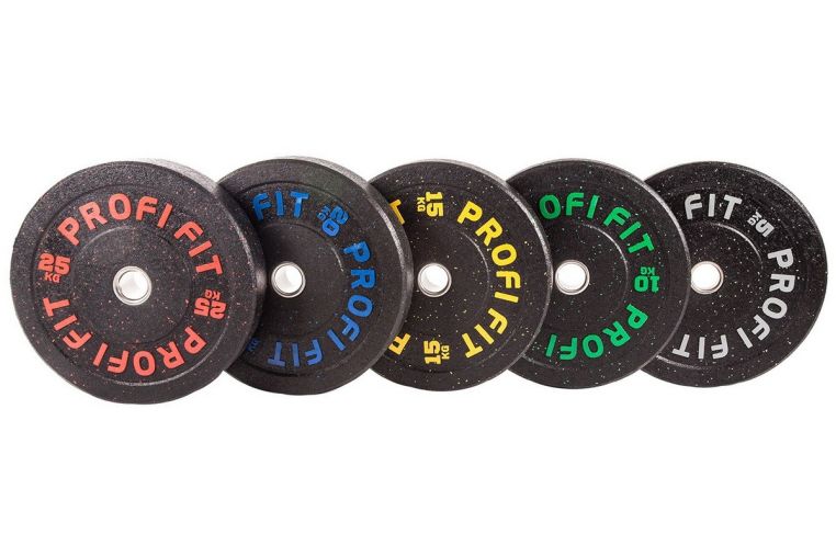 Диск для штанги Profi-Fit Hi-Temp с цветными вкраплениями, d-51 25кг фото 4