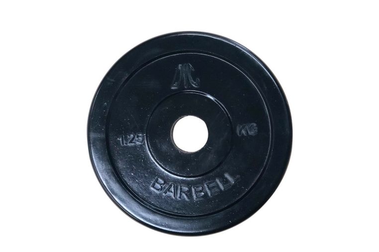 Диск обрезиненный d26мм DFC WP021-26-1,25 1,25кг, чёрный фото 4