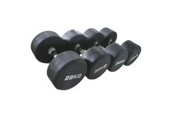 Комплект гантелей Johns фиксированных обрезиненных, чёрный 42-44-46-48-50кг (по 2 шт.) 74012/42-50
