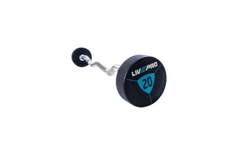 Фиксированная кривая штанга Live Pro Ez Curl Urethane Barbells NL\LP8011-30\00-00-00 фото 1