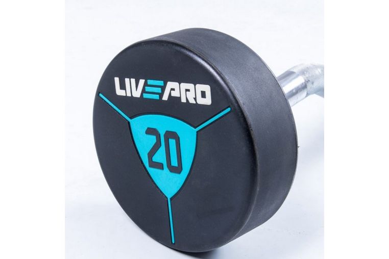 Фиксированная кривая штанга Live Pro Ez Curl Urethane Barbells NL\LP8011-30\00-00-00 фото 3