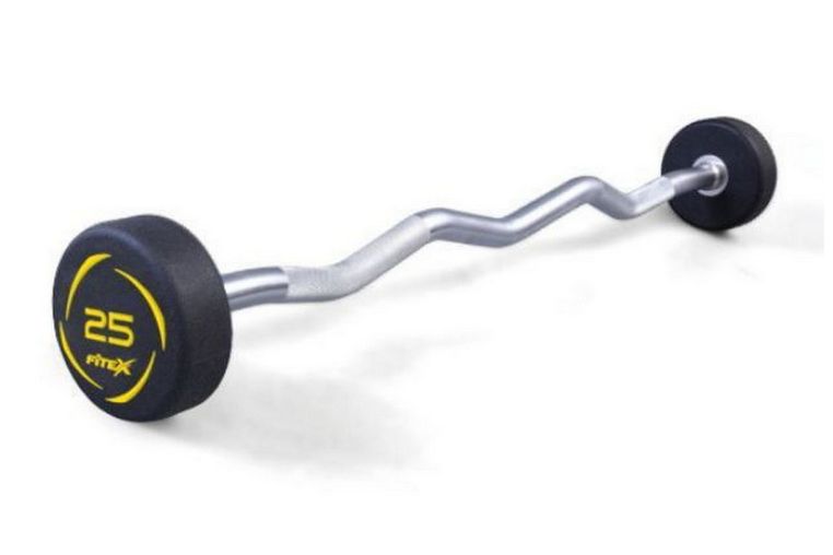 Комплект полиуретановых фиксированных W-образных штанг 10-45кг Fitex Pro10 штанг FTX-414W 