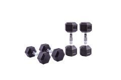 Гексагональные гантели 20кг Live Pro Hex Dumbbell LP8005-20, пара