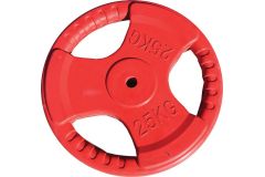 Диск обрезиненный Profi-Fit цветной 3 Handle D26 25кг