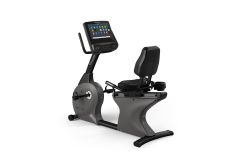 Vision. Горизонтальный велотренажер R-600E. Консоль - сенсорный экран диагональю 16 дюймов.