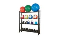 Модульный стеллаж для гантелей, гирь и медболов 180х36х185 см Spektr Sport