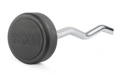 Штанга неразборная обрезиненная 15 кг. Изогнутый гриф. VictoryFit VF-DX5150 Штанга неразборная обрезиненная 15 кг. Изогнутый гриф. VictoryFit VF-DX5150